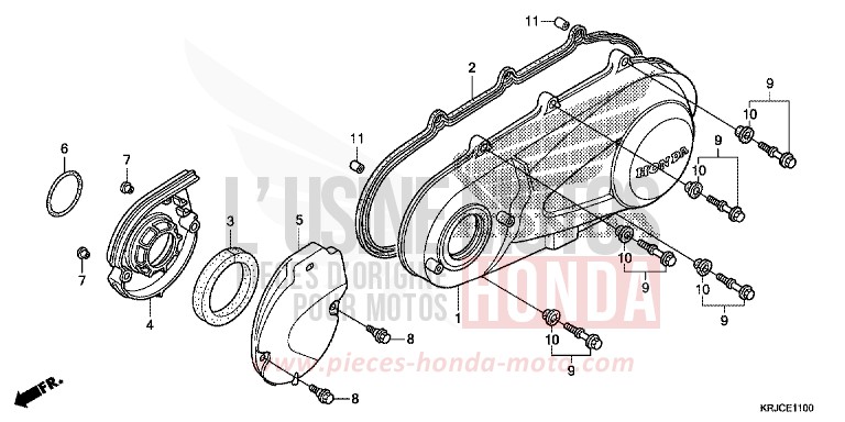 PANNEAU CARTER-MOTEUR G. de S-wing ABS PEARL COOL WHITE (NHA16) 2012